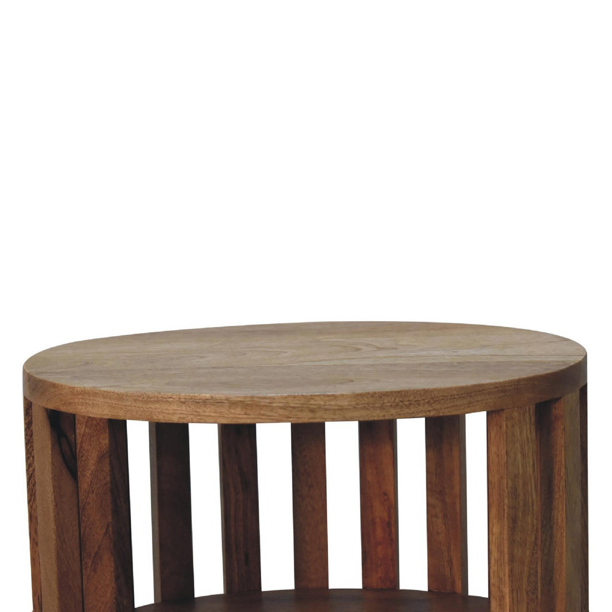 NACHTTISCH mit 2 Fächern - Eichefarben/Messingfarben, Holz/Metall (36/55/26cm) - Artisan Furniture