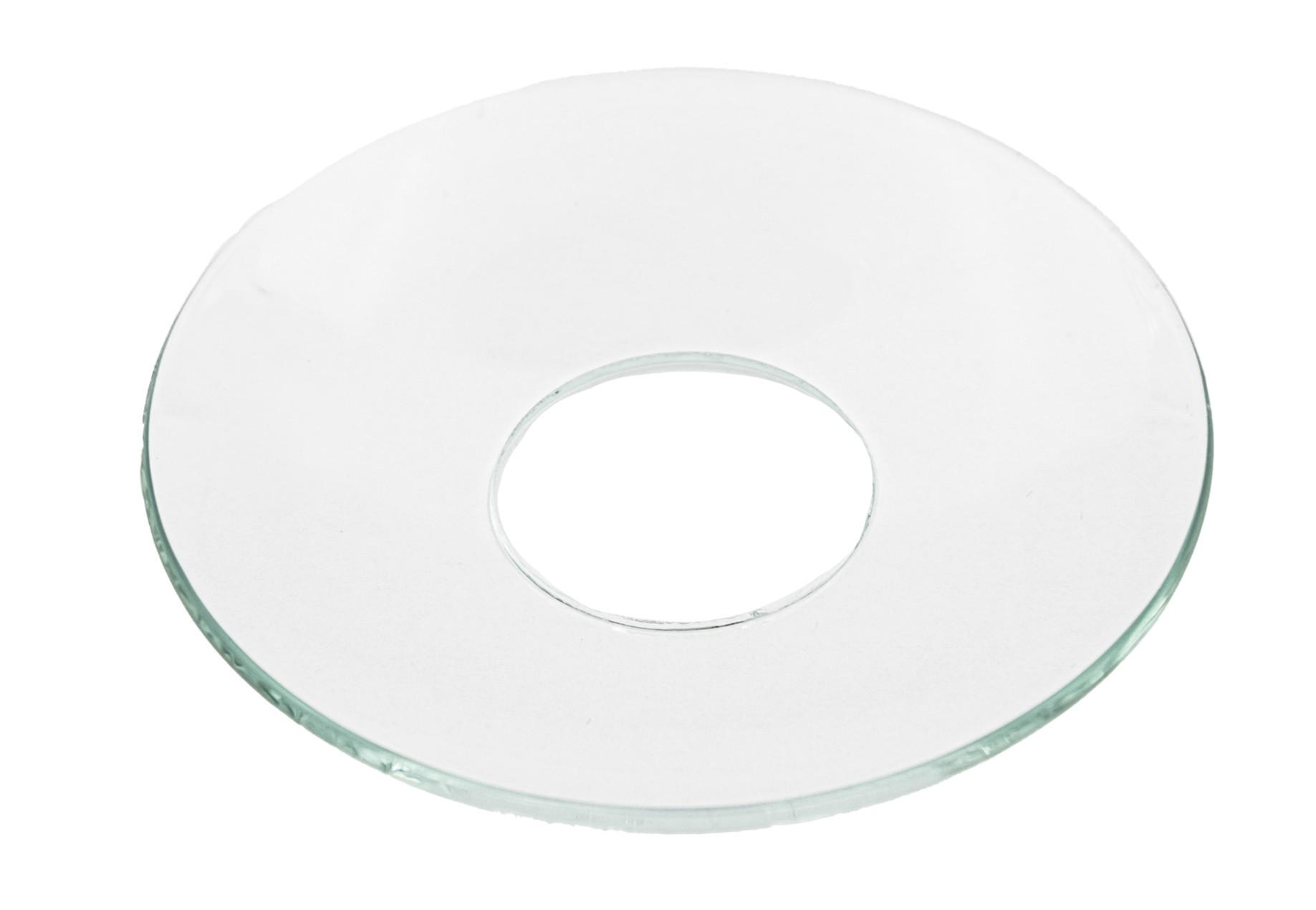 GLAS-KERZENMANSCHETTE (Bobeches) (Tropfenfänger) für Kerzen bis Ø 25 mm - Transparent, Paraffin (7/0.2/7cm) - Holfeuer Crystal Design