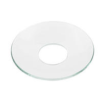 GLAS-KERZENMANSCHETTE für Kerzen bis Ø 21 mm (Sondergröße) - Transparent, Paraffin (7/0.2/7cm) - Holfeuer Crystal Design