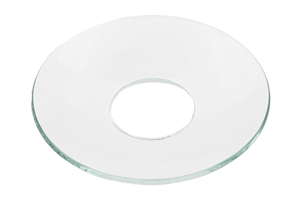 GLAS-KERZENMANSCHETTE für Kerzen bis Ø 21 mm (Sondergröße) - Transparent, Paraffin (7/0.2/7cm) - Holfeuer Crystal Design