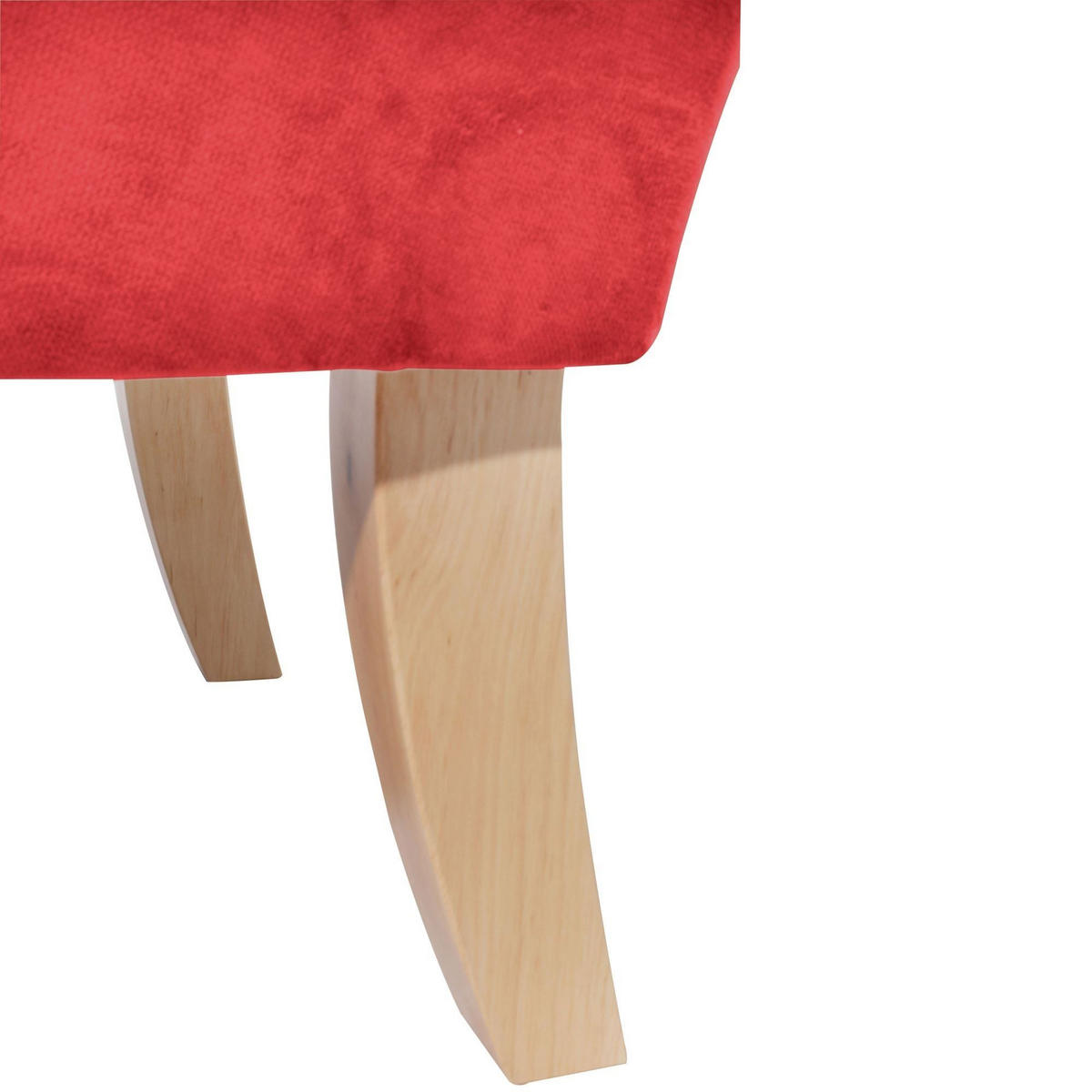 SESSEL Kaiya Bezug Samtvelours Buche natur / rot - Rot, Kunststoff (71/97/82cm) - 58aufmkessel