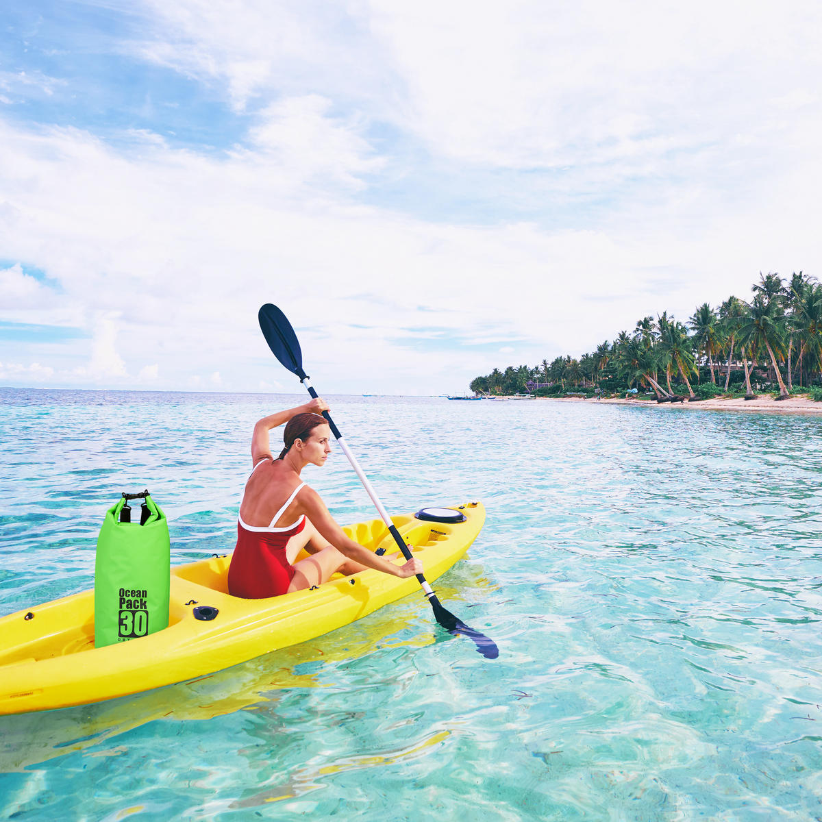 OCEAN Pack - Grün, Kunststoff (38/72/0.5cm) - Relaxdays