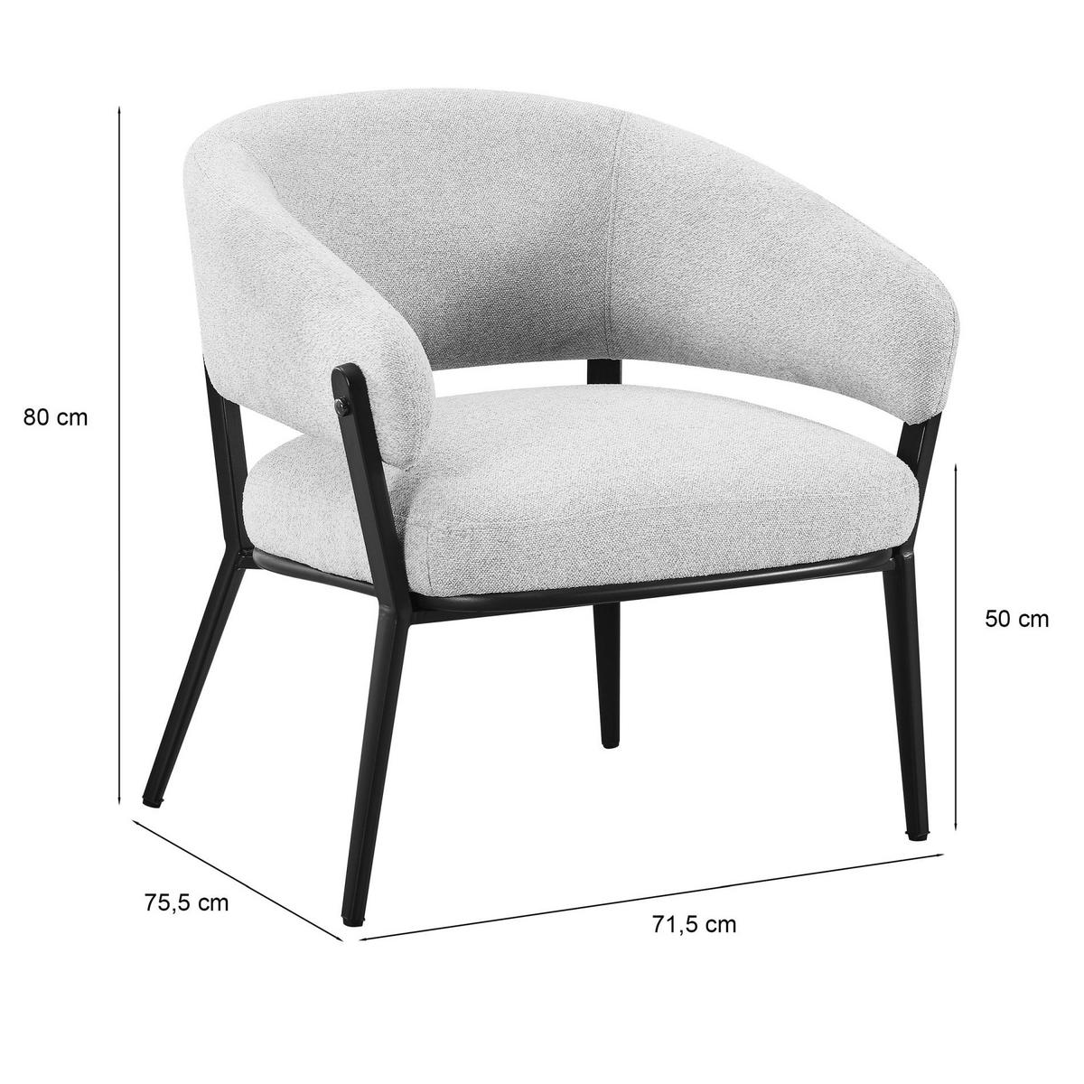 LOUNGESESSEL Symbled Kupferbraun - Schwarz/Kupferfarben, Textil/Metall (71.5/80/75.5cm) - Selsey