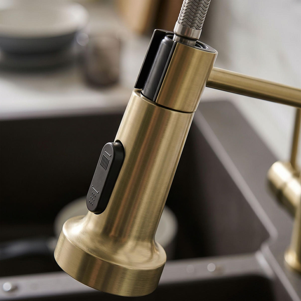LUFTAUSLASS Mit Perlator Für Küchenarmatur Rea Colin Brush Gold - Goldfarben, Kunststoff (5.2/8.8/5.2cm) - REA