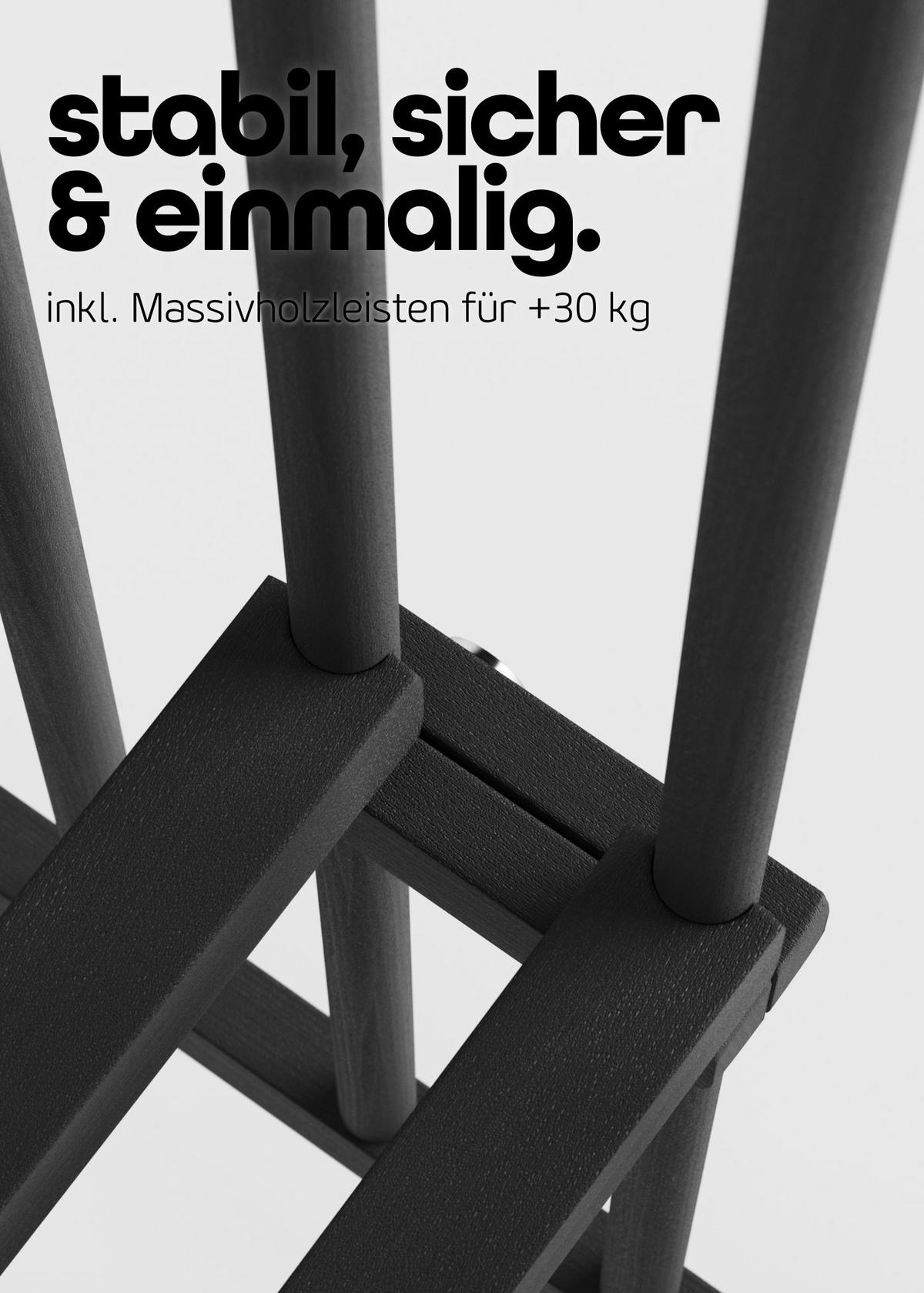 LAUFGITTER XXL 120x120 cm mit Matratze Cloud Air - Black Edition - Premium Kollektion - Schwarz, Holz (120/74/120cm) - Sämann – make a difference.