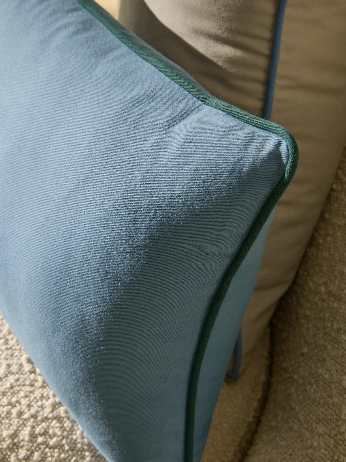 KISSEN Ines Blau/Grün 30/50 cm - Blau/Grün, Textil (50/30/15cm) - benuta