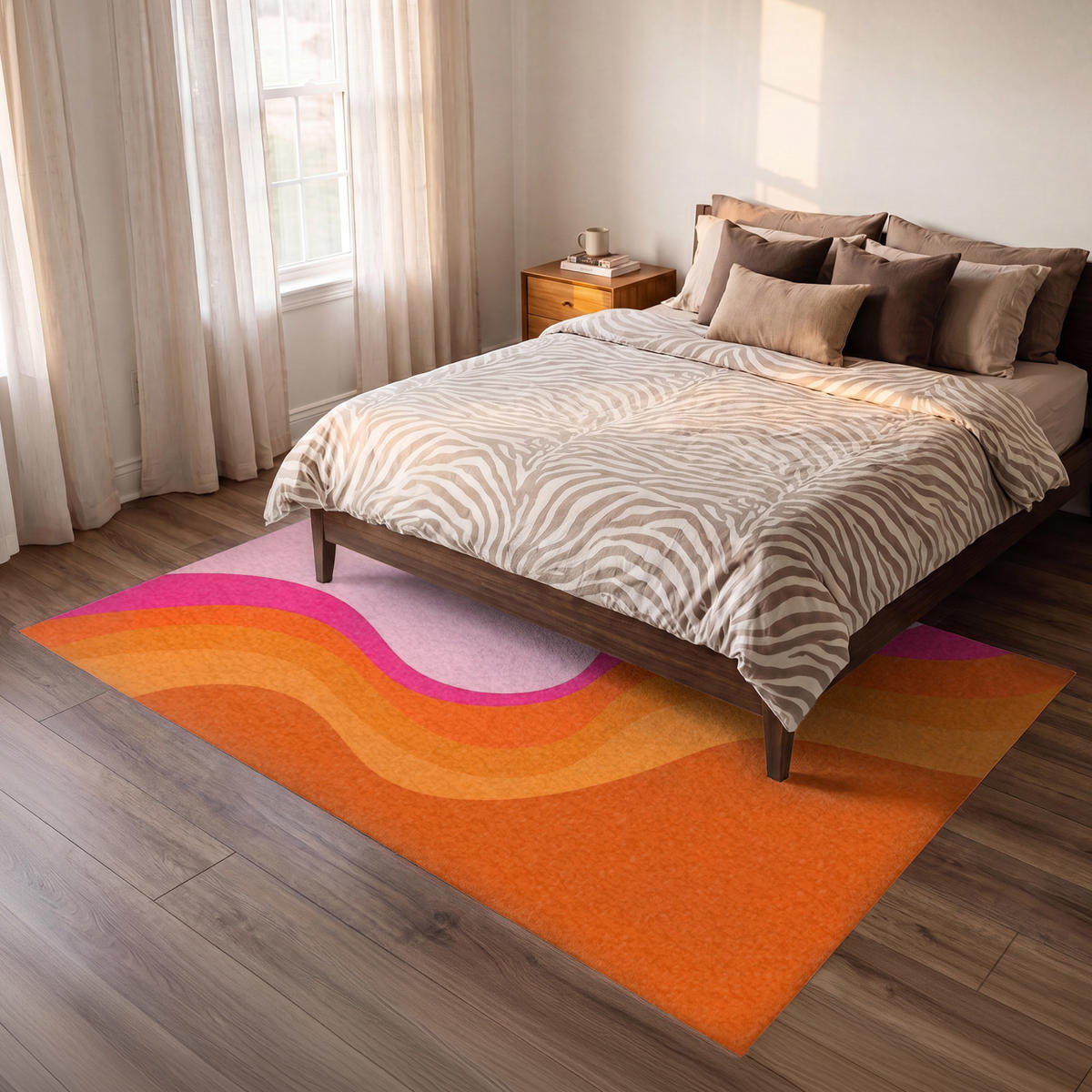 TEPPICH - Retro - Wellen - Farbenfroh - 230x150 cm - Multicolor, Kunststoff/Textil (230/0.4cm) - OnlyWow