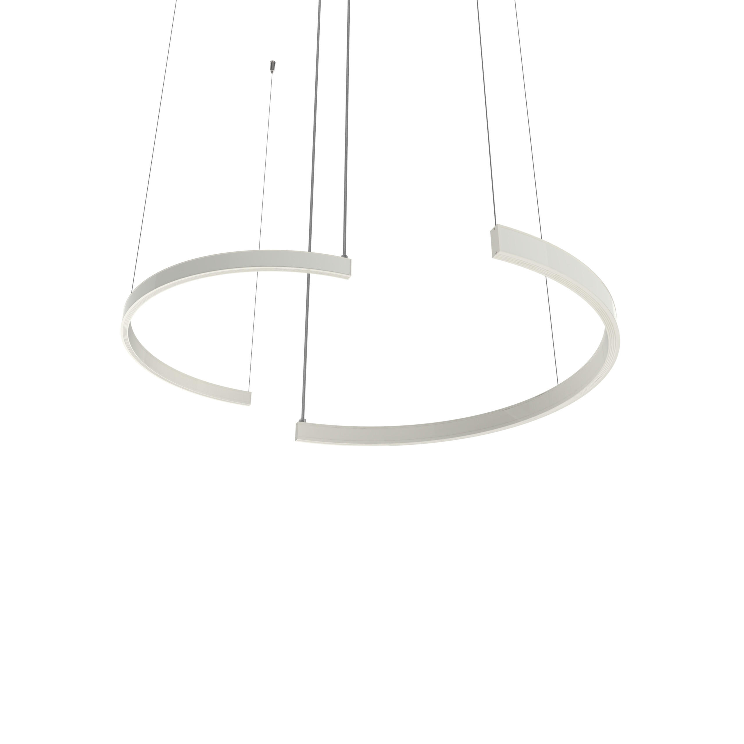 Lumicom Led-Hängeleuchte Weiß Hochglanz 62x120x3.1 cm