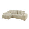 ECKSOFA Ottomane links/rechts ENIL-L 290x175x84 Beige Velours - Beige, Holzwerkstoff/Kunststoff (290/175cm) - ALTDECOR
