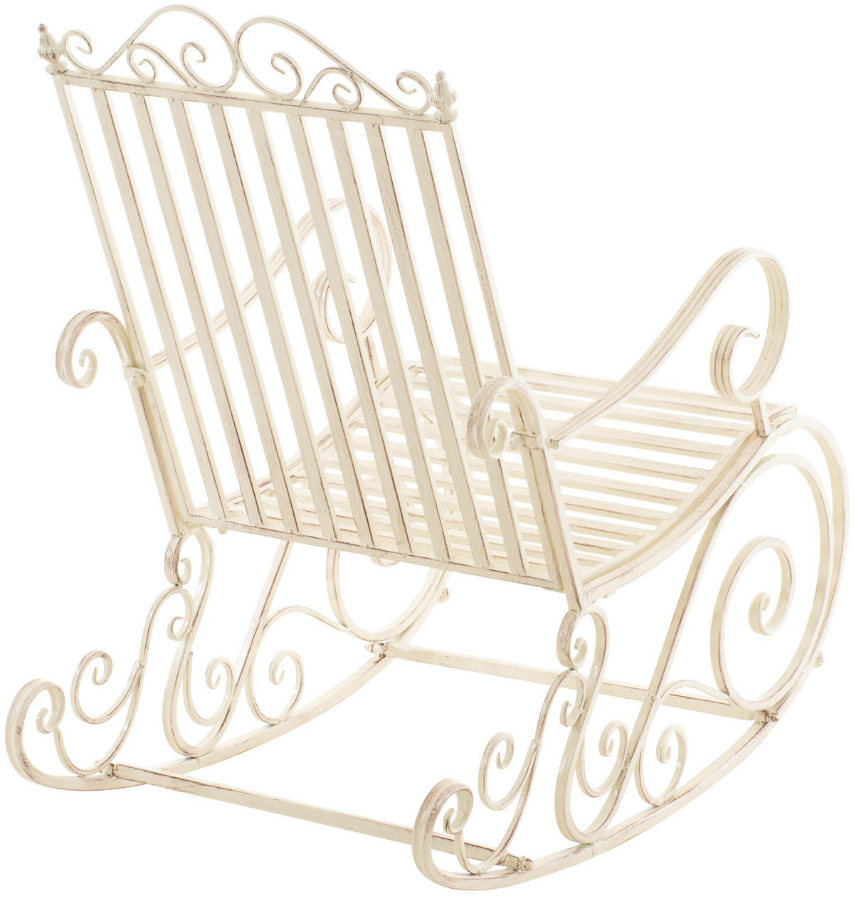 GARTENSCHAUKELSTUHL Metall Antik-Creme - Creme, Metall (56/94/90cm) - CLP