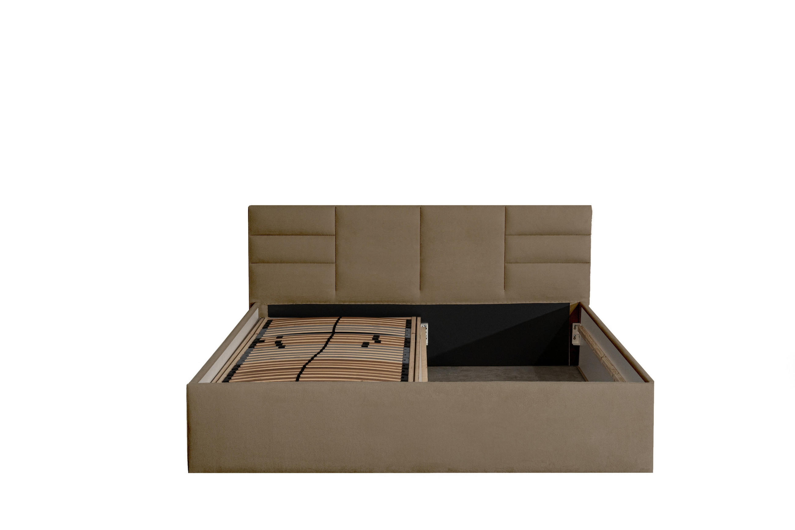 POLSTERBETT Madera Sahara 120 x 200 x 40 cm Stauraum unter der Liegefläche Ohne Matratze und Lattenrost - Sahara, Textil (120/200cm) - Halmon Schlafkomfort Betten 