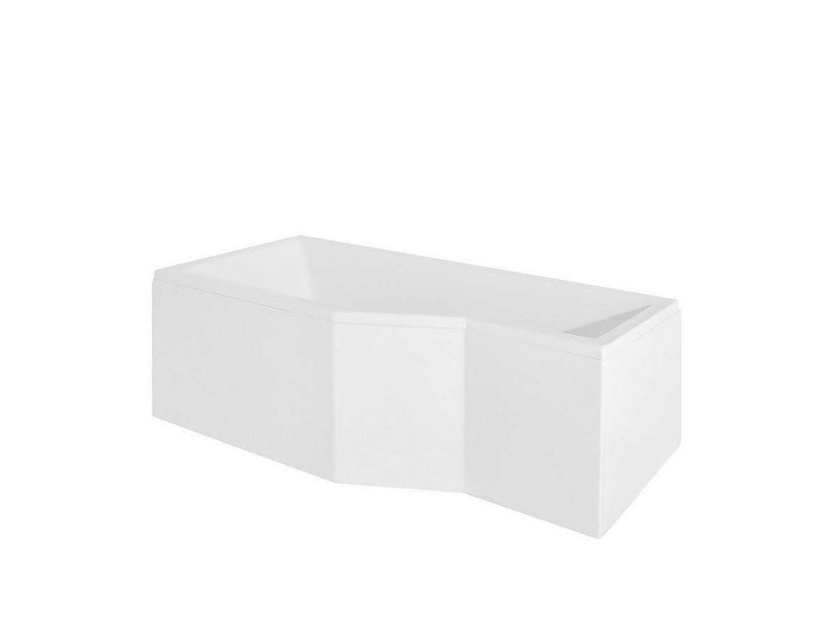 BADEWANNE Eckwanne INTEGRA 150/75 Links mit Schürze Ablauf Füße - Weiß, Kunststoff (75/55.5/150cm) - bad land
