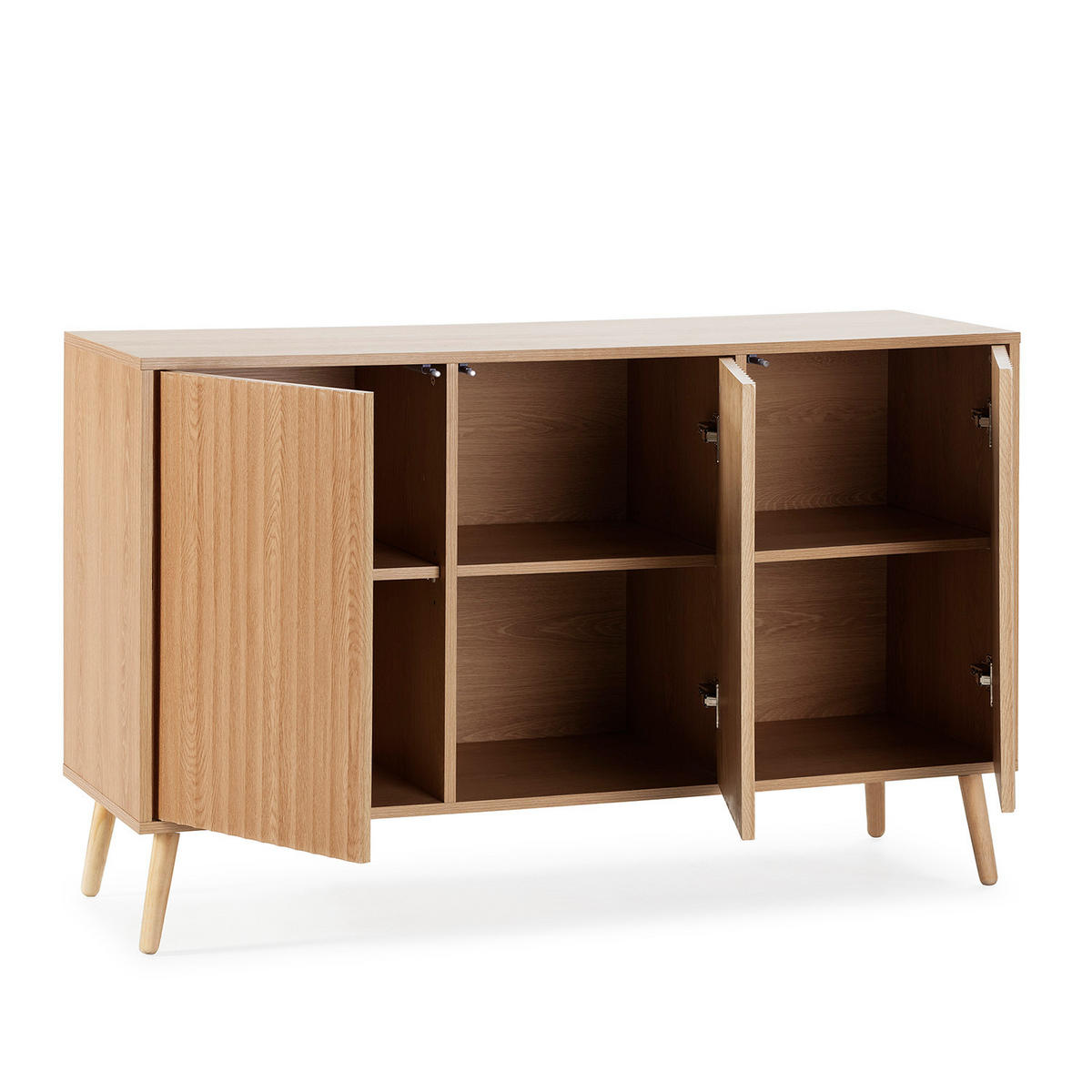 SIDEBOARD Lluvia 3 Eichentüren - Honigeiche, Holzwerkstoff (120/75/40cm)