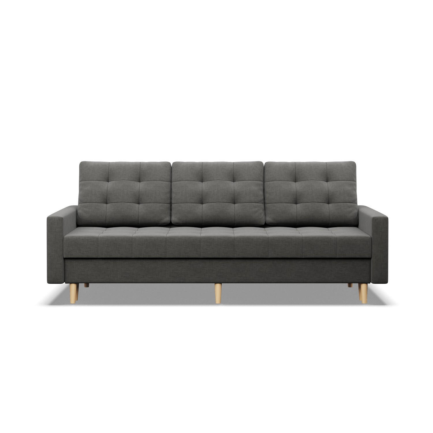 SOFA 3-SITZER MIT SCHLAFFUNKTION ELMA, Dunkelgrau - Dunkelgrau, Textil (212/88/92cm)