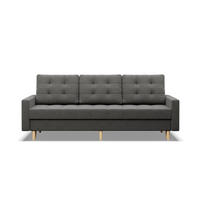 SOFA 3-SITZER MIT SCHLAFFUNKTION ELMA, Dunkelgrau - Dunkelgrau, Textil (212/88/92cm)