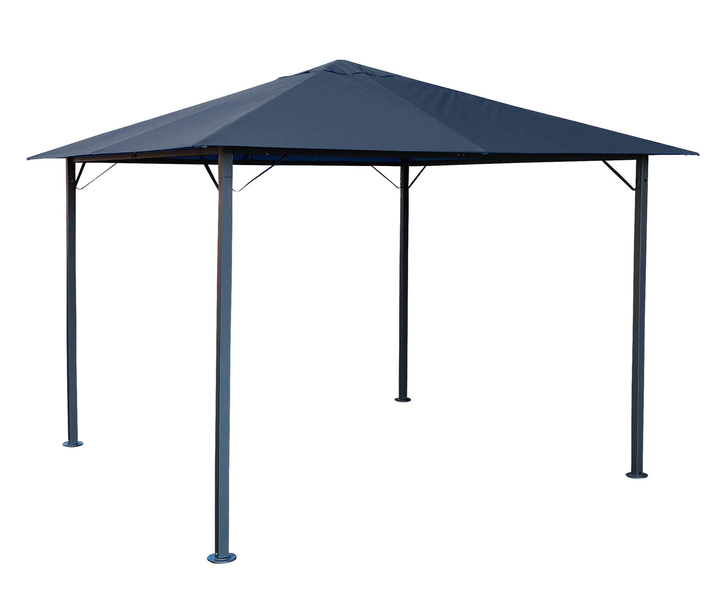 PAVILLON Nizza 3x3m Grau - Grau, Metall (300/263/300cm) - QUICK STAR