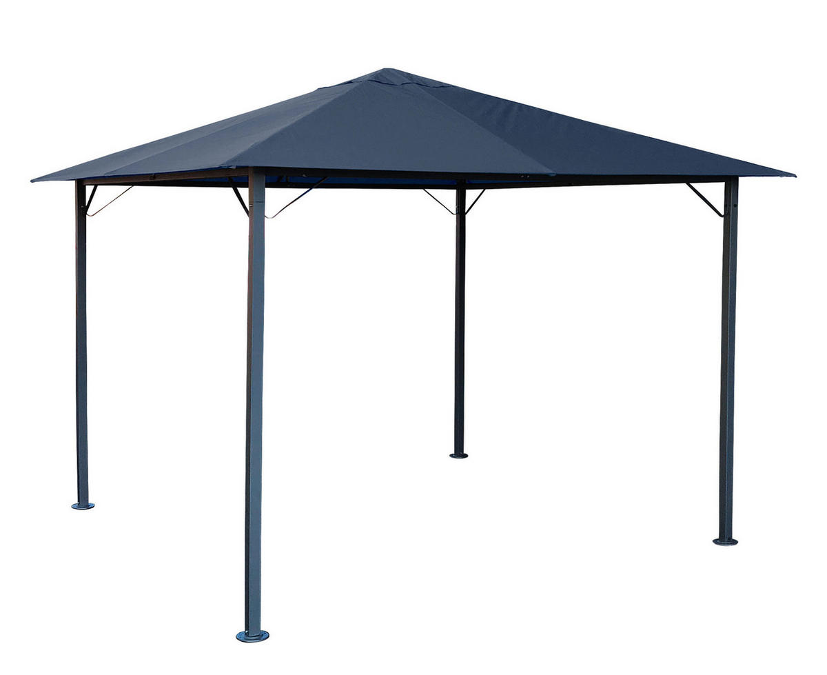 PAVILLON Nizza 3x3m Grau inkl. Seitenwand Set - Grau, Metall (300/263/300cm) - QUICK STAR