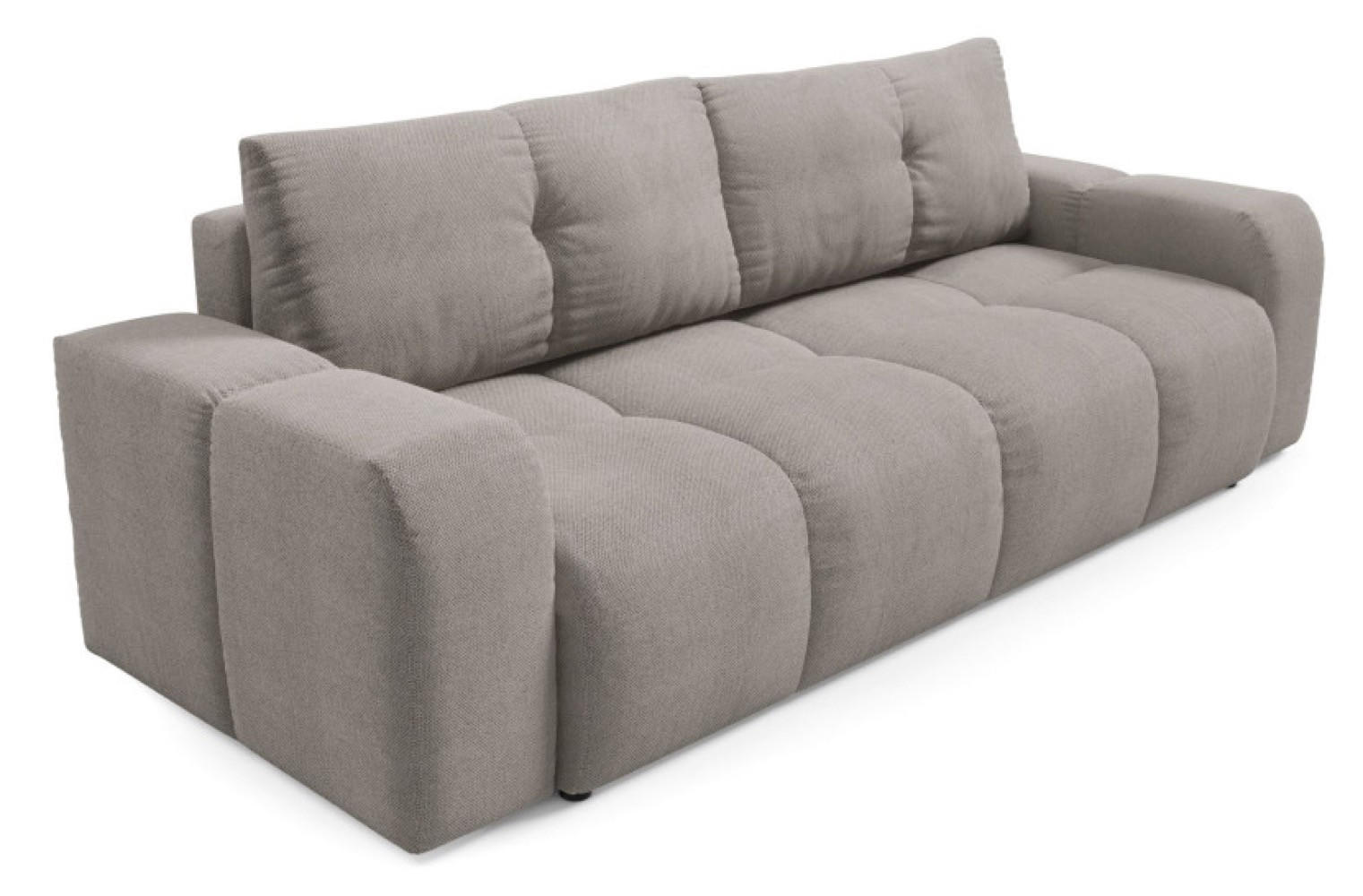SOFA Grau SOHI Mit Schlaffunktion Und Bettkasten - Grau, Textil (259/90/99cm) - Sepro Meble