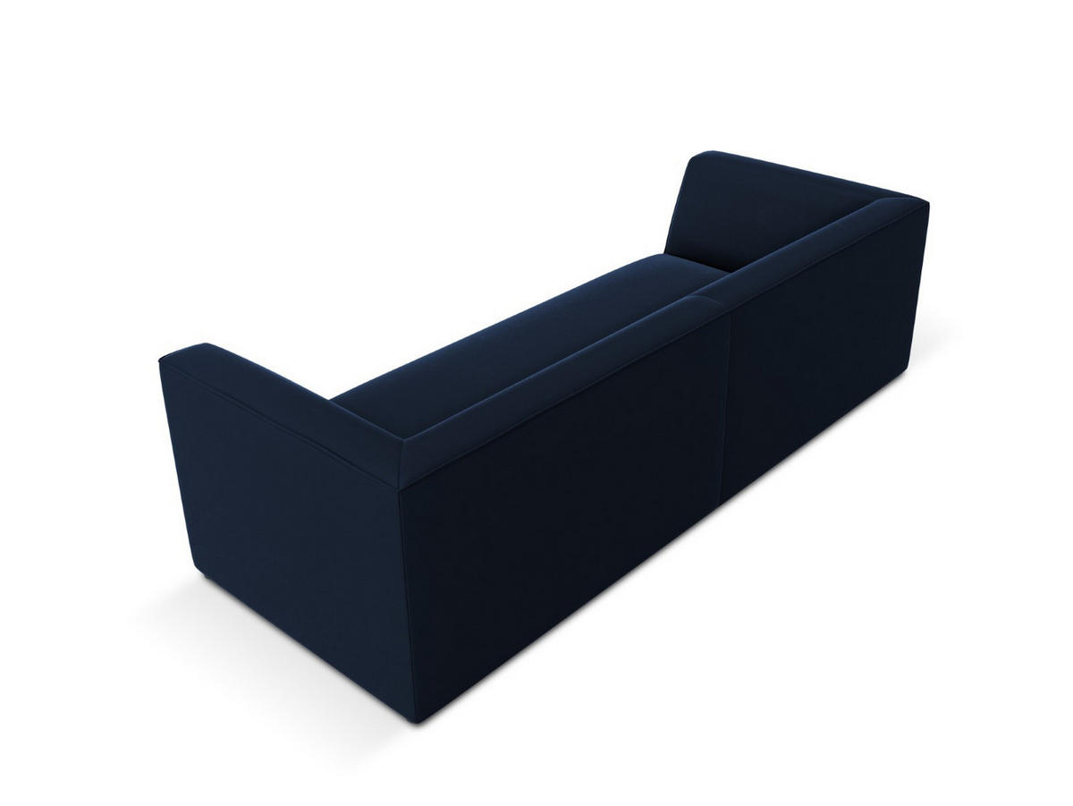SOFA Ruby aus Samt königsblau 3 Sitzplätze - Blau, Textil (93/69/232cm) - Micadoni