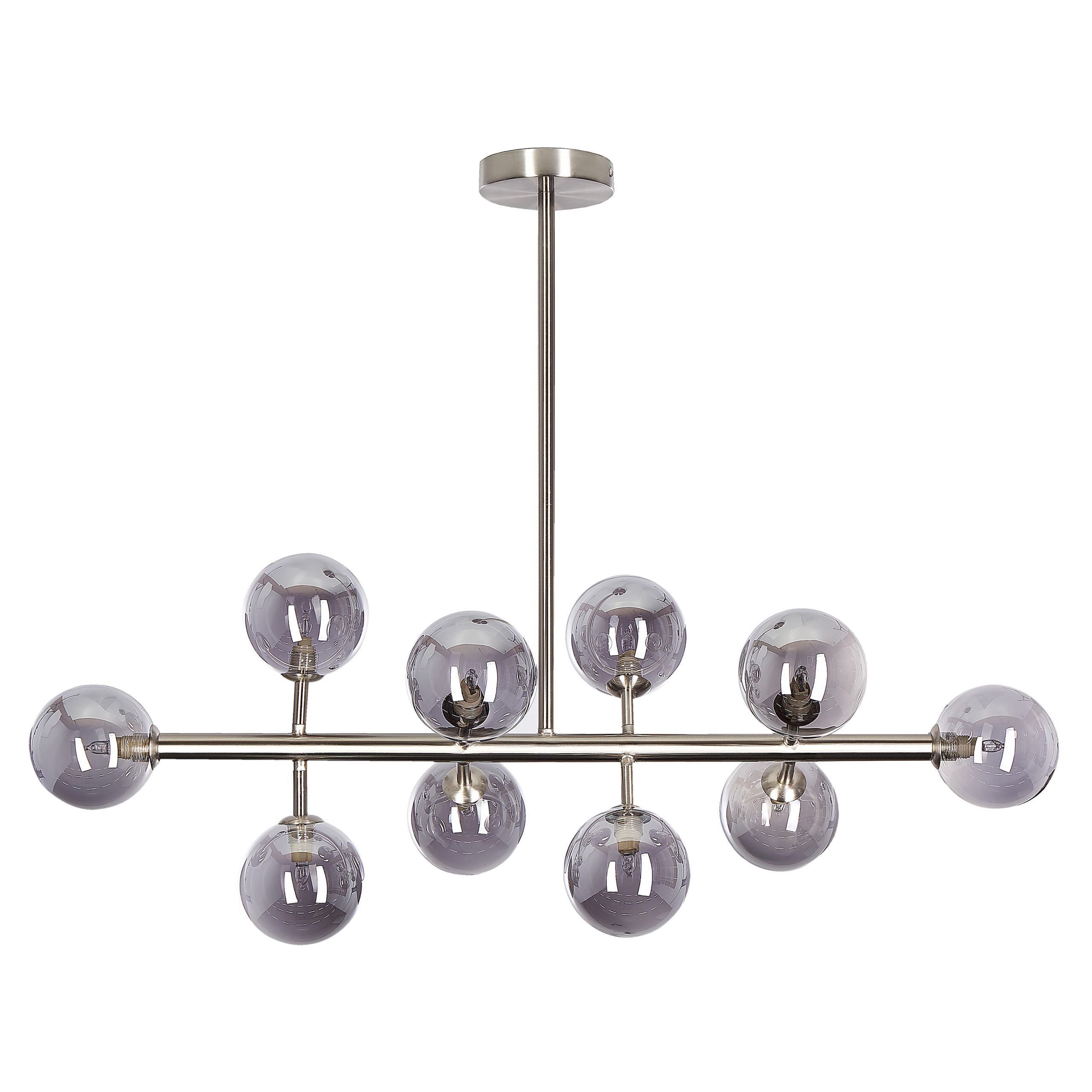 HÄNGELAMPE Ramis 90x34x68 cm - Silberfarben, Metall (34/34/68cm) - Beliani