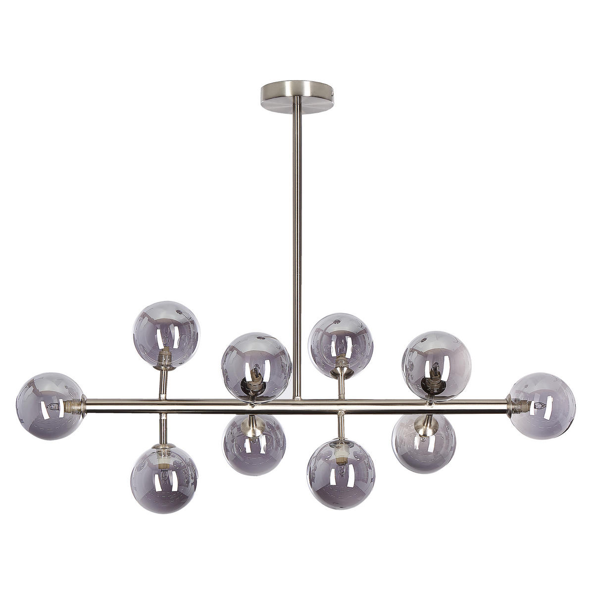HÄNGELAMPE Ramis 90x34x68 cm - Silberfarben, Metall (34/34/68cm) - Beliani