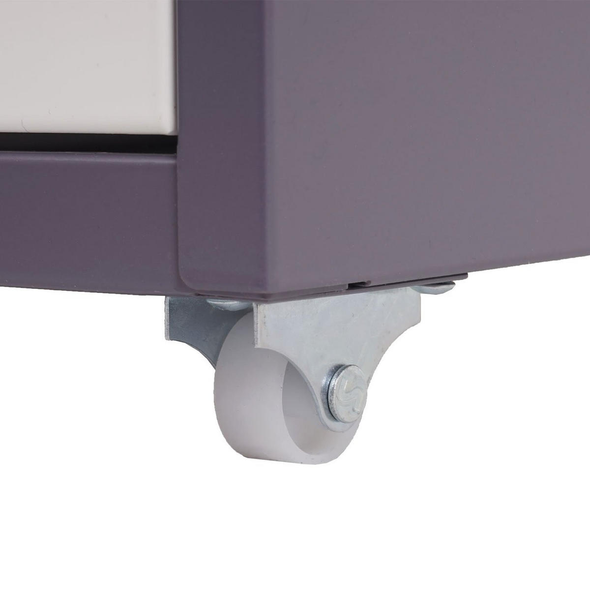 ROLLCONTAINER Housten 69x28x41cm 6 Schubladen Dunkelgrau Weiß-Dunkelgrau - Dunkelgrau, Metall (28/69/41cm) - PROREGAL