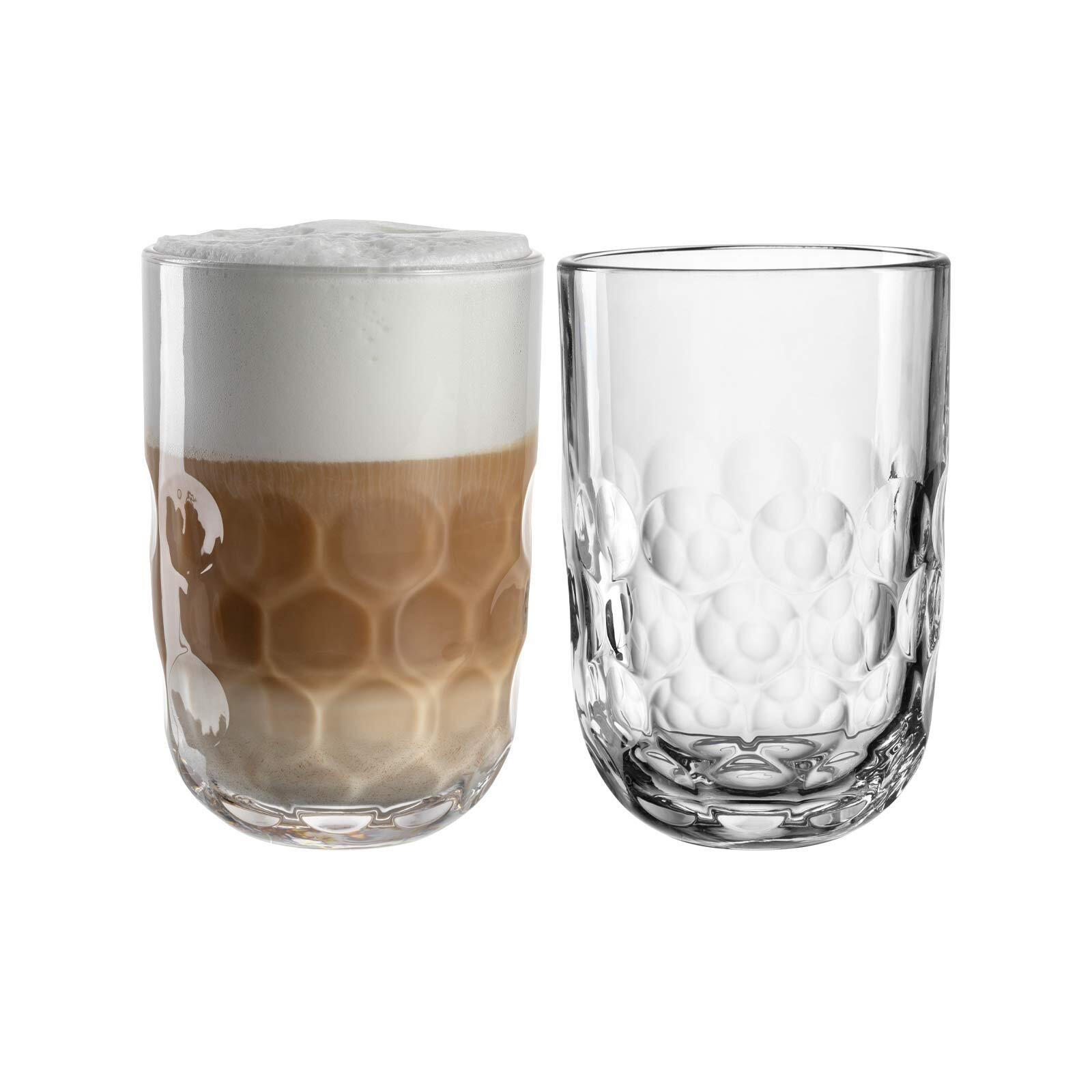 LATTE MACCHIATO GLÄSER (1) Gocce transparent 390 ml 2er Set - Transparent, Glas (0.39L) - Leonardo Living