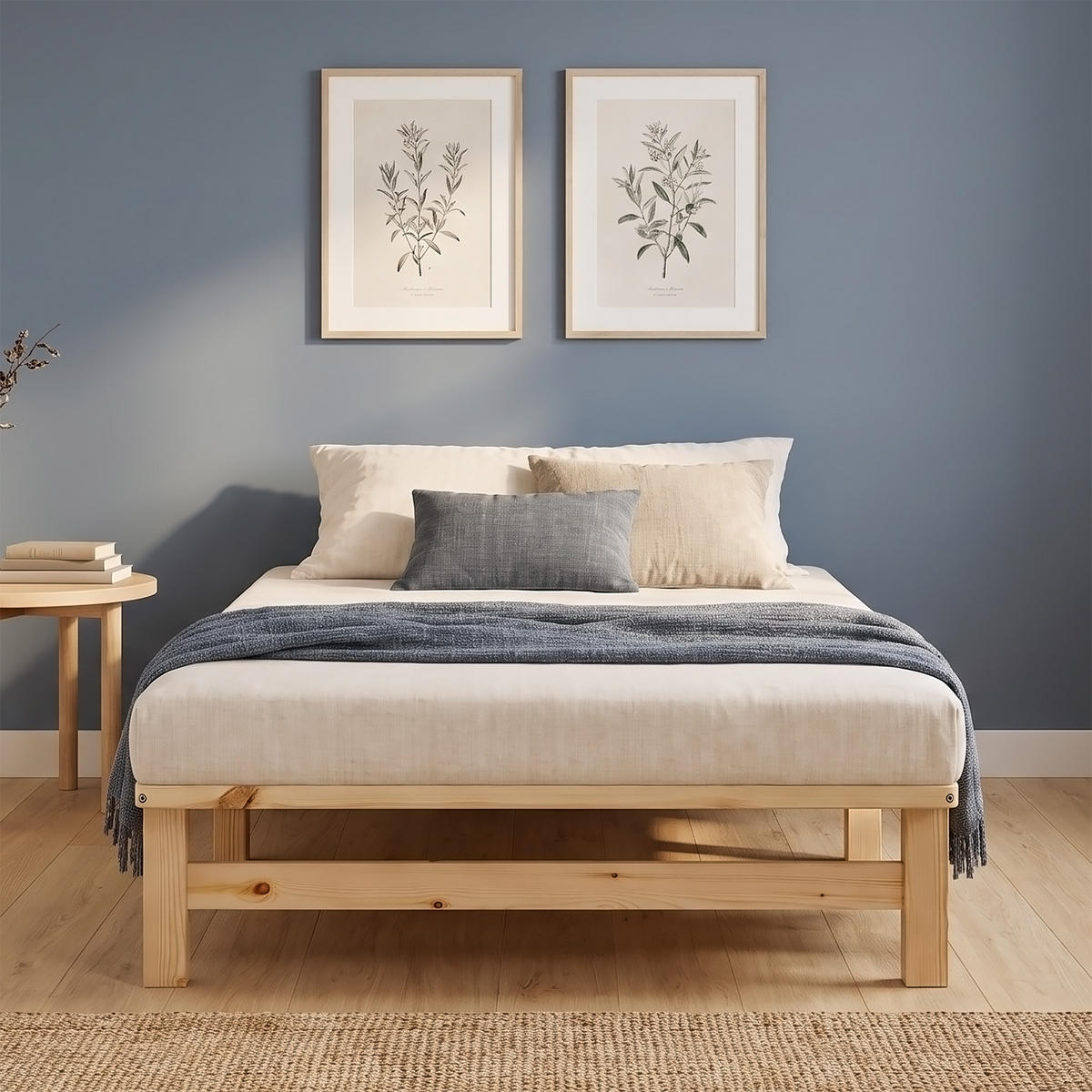 HOLZBETT 100/200 cm natur - Braun, Holz (100/200cm) - Homestyle4u