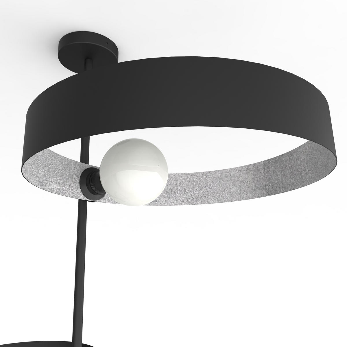 DECKENLEUCHTE - Schwarz, Metall (40/70/80cm) - Lumicom