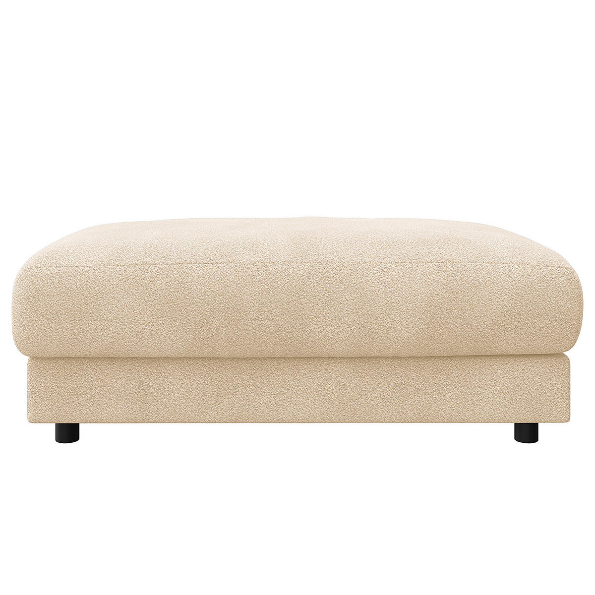 POLSTERHOCKER - Beige/Schwarz, Kunststoff/Textil (107/77/41cm) - home24