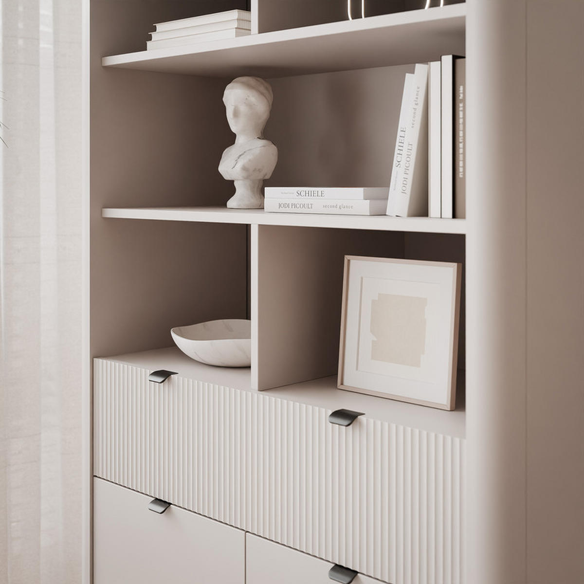 KLEIDERSCHRANK mit Schubladen NAVANI 90 cm Kaschmir Nuss - Kaschmir/Schwarz, Holzwerkstoff/Metall (90/142/40cm) - Idohome