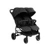 GESCHWISTERKINDERWAGEN Happy 2 black faltbar, Regenschutz, Fußsack, gefedert - Schwarz, Metall (79/73/104cm) - Kikka boo