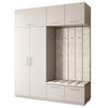 GARDEROBENSCHRANK REMA 200/240/60 cm Modern Kaschmir - Kaschmir/Ecru, Holzwerkstoff (200/240/60cm) - MASSENO