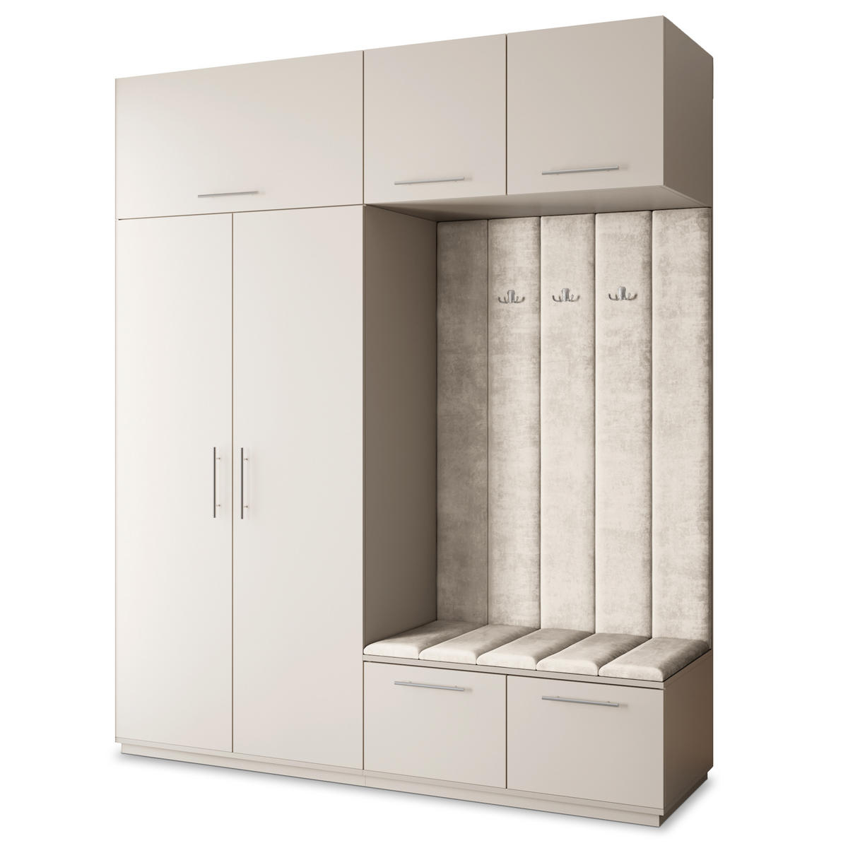GARDEROBENSCHRANK REMA 200/240/60 cm Modern Kaschmir - Kaschmir, Holzwerkstoff (200/240/60cm) - MASSENO