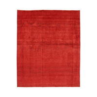 GABBEH-TEPPICH handgeknüpft Rizbaf Rot 189/155 cm Schurwolle - Rot, Textil (155/189cm) - Looma