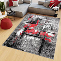 TEPPICH MAYA Rot Meliert Streifen Splash 160/230 cm - Rot, Textil (160/230cm) - Tapiso