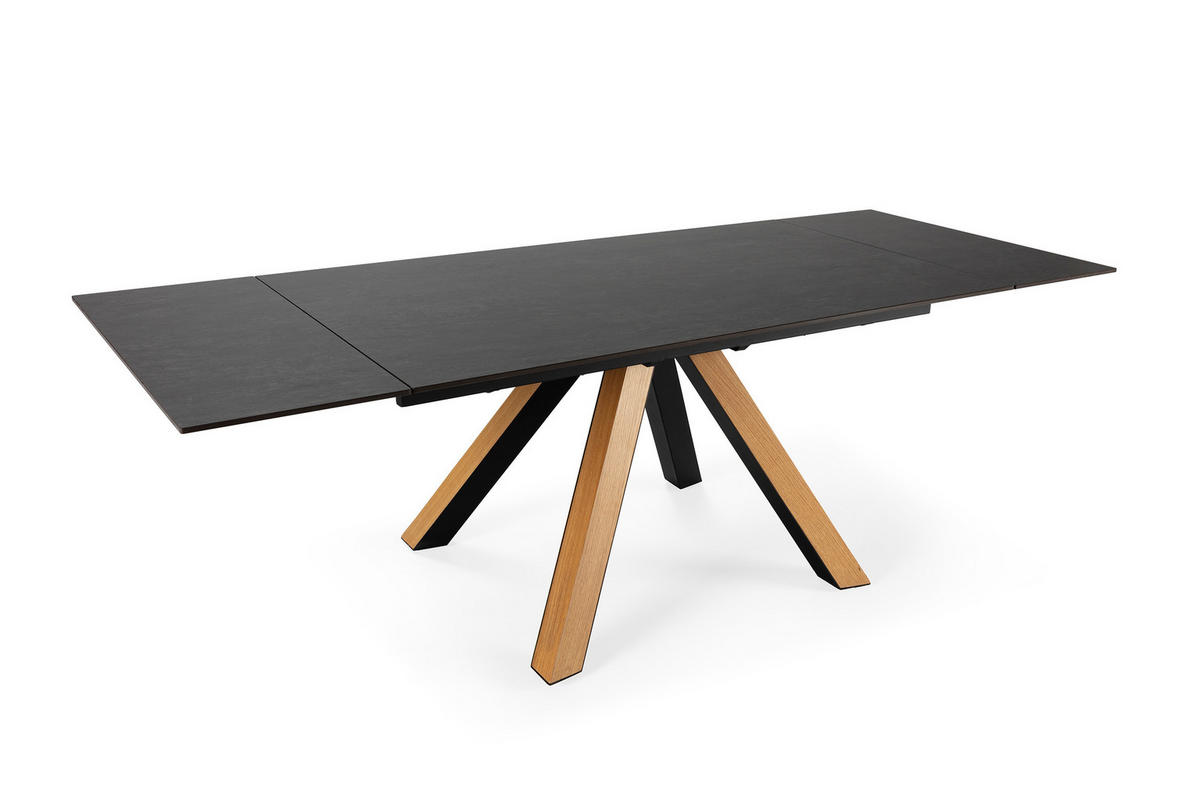 ESSTISCH Azur Schwarz 160/90/76 cm - Schwarz, Keramik (160/90/76cm)