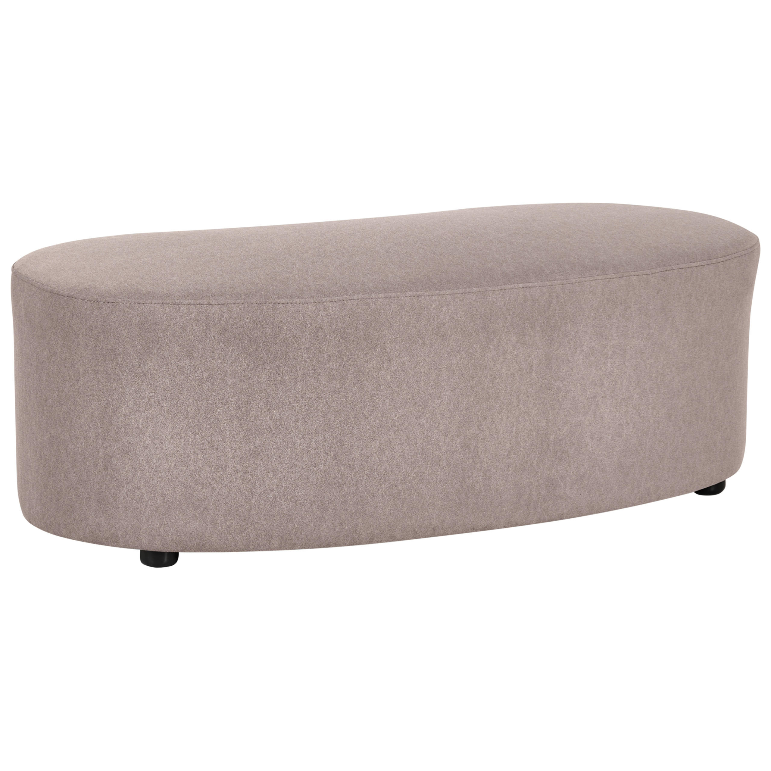 OTTOMANE Stoff Taupe Amal - Taupe, Textil (120/41/54cm) - Beliani