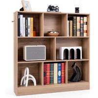 BÜCHERREGAL Braun - Braun, Holz (100/104/24cm) - COSTWAY
