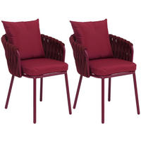 JEDÁLENSKÁ stolička Bordeaux - bordová, kov (56/71/57cm) - MCW