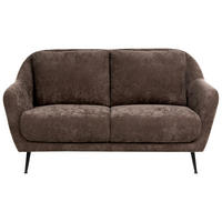 2-SITZER-SOFA Chenillegewebe Dunkelbraun Eiby - Dunkelbraun, Textil (130/80/90cm) - Beliani