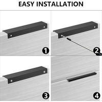 MÖBELGRIFF Schwarz 10er-Set 150 mm - Schwarz, Metall (3/2/15cm)