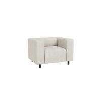 SESSEL Tove Beige Cord - Beige/Schwarz, Holz/Kunststoff (95/65/80cm) - S-Style Möbel