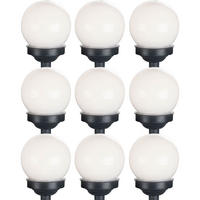 LED AUSSENLEUCHTE Solarkugel Weiß - Weiß, Kunststoff (10/10/38cm)