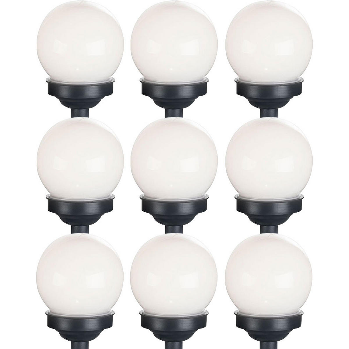 LED AUSSENLEUCHTE Solarkugel Weiß - Weiß, Kunststoff (10/10/38cm)