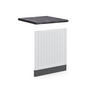 FRONTBLENDE Fame-Line Weiß Landhaus 60 cm, AP Anthrazit - Anthrazit/Creme, Holzwerkstoff (60/67.4/1.6cm) - Vicco