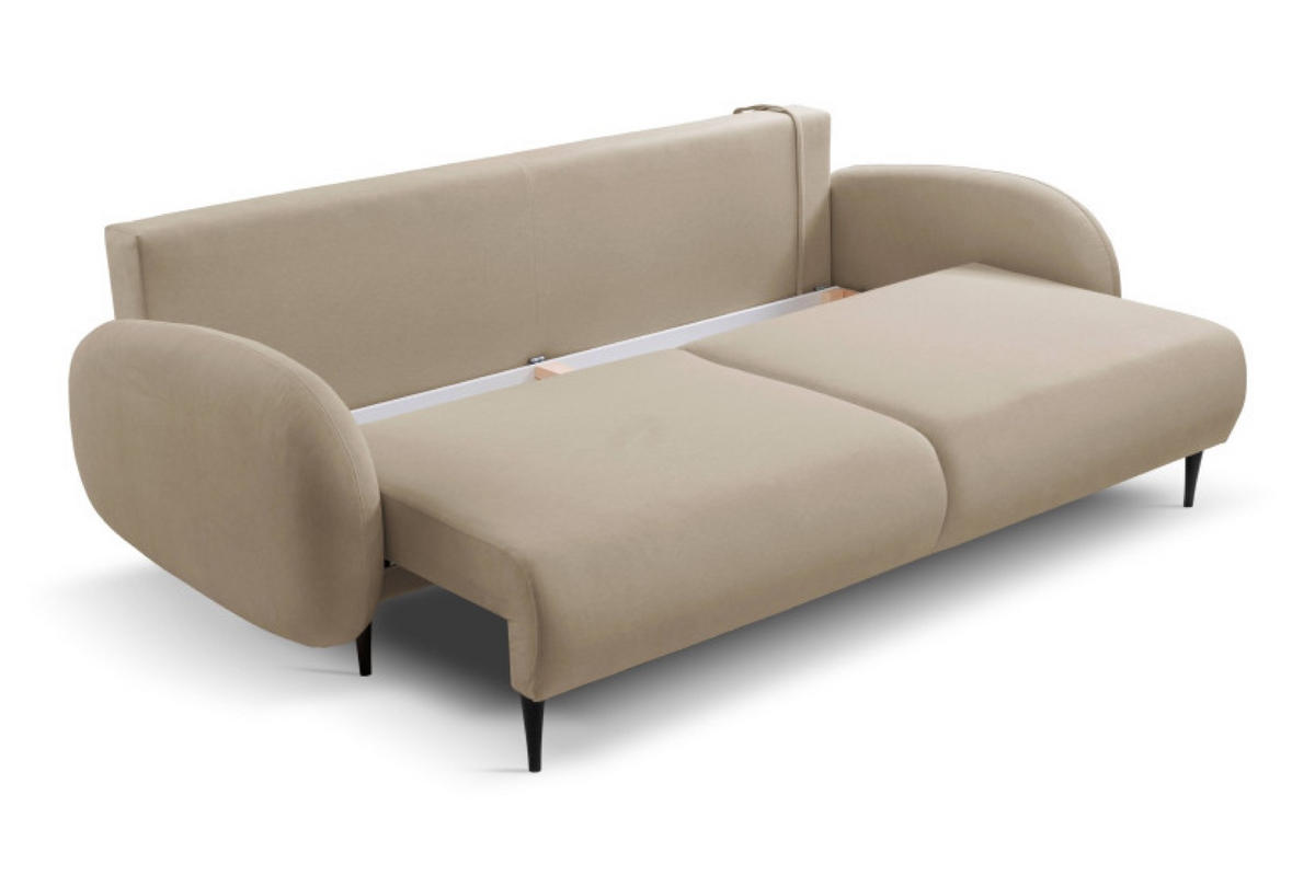 SOFA Beige SOFTI Mit Schlaffunktion - Beige, Textil (232/95/109cm) - Sepro Meble