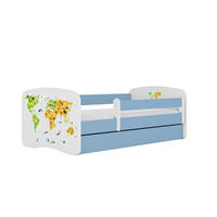 KINDERBETT Karte mit Schublade und Matratze 160/80 - Blau, Holzwerkstoff (80/160cm) - RAUMHIRSCH FURNITURE