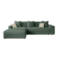 SOFA ohne Schlafmöglichkeit - 5 Personen - Samt - Tannengrün - - Waldgrün, Textil (307/86/187cm) - Vente-Unique