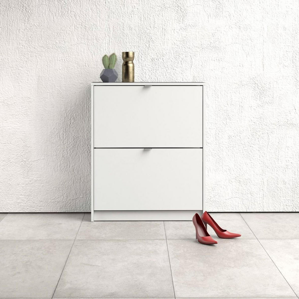 SCHUHKIPPER weiß - Weiß, Holzwerkstoff (70/85/24cm) - ebuy24